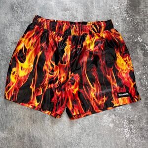 Vetements Flame Shorts. Black & Orange Size Small FW 24. Guram Gvasalia